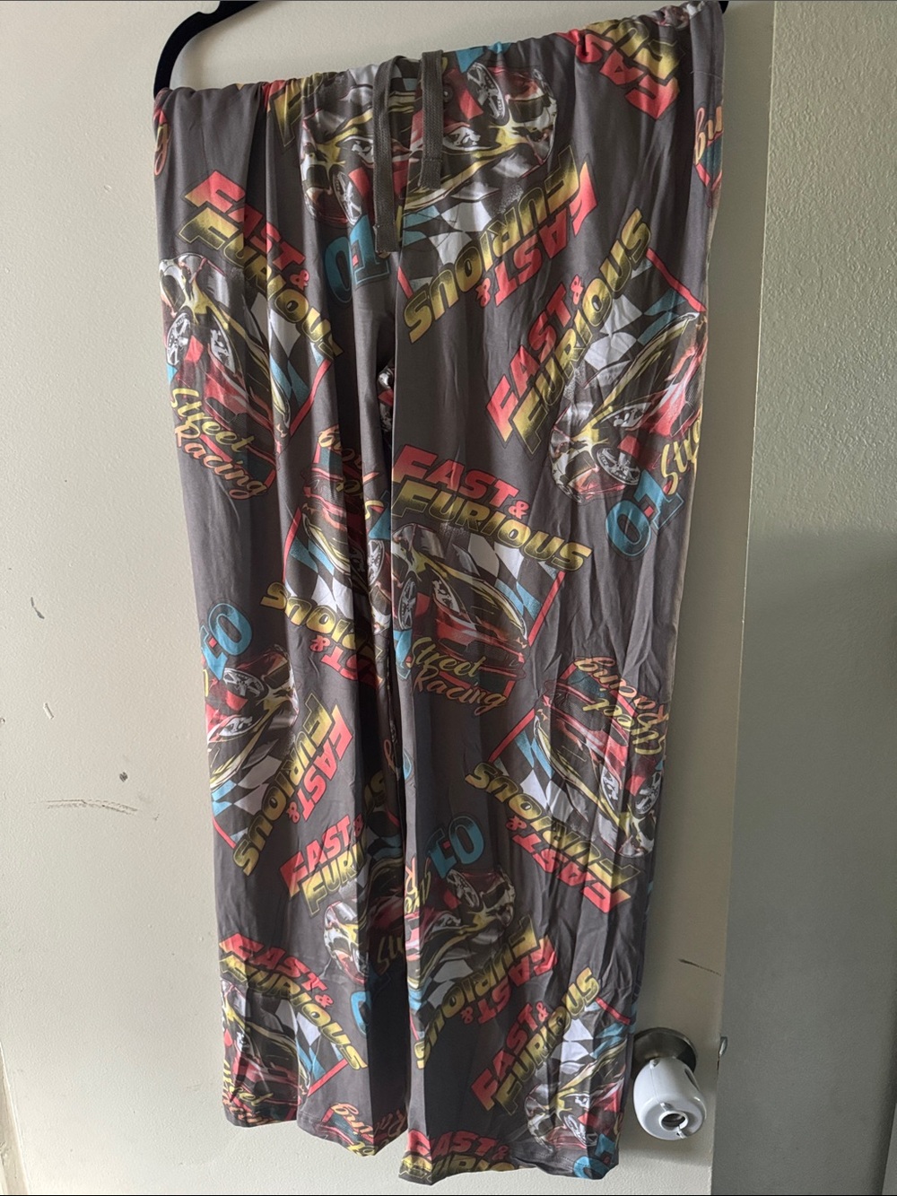 Men’s M Graphic Fast and Furious Pajama pants with Multicolor Print